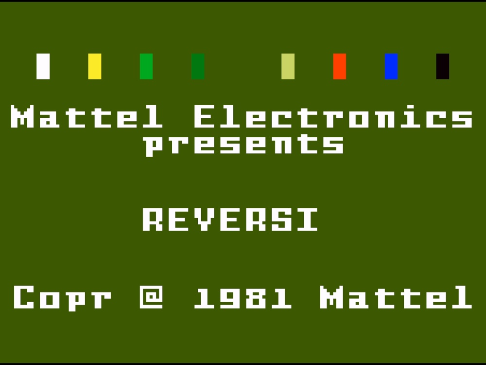 Title Screen of Reversi for Intellivision